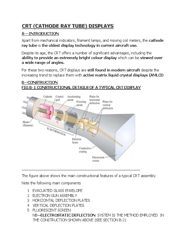 CRT Sum PDF Vacuum Tube Cathode