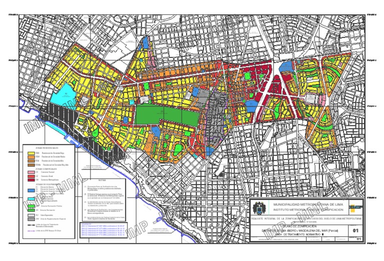 Planos De Plano De Zonificacion Del Distrito De San Miguel Lima Peru ...