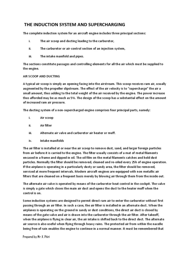 Induction System Pdf Turbocharger Carburetor