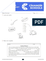 Sinif 32. Hafta Weekend Worksheet