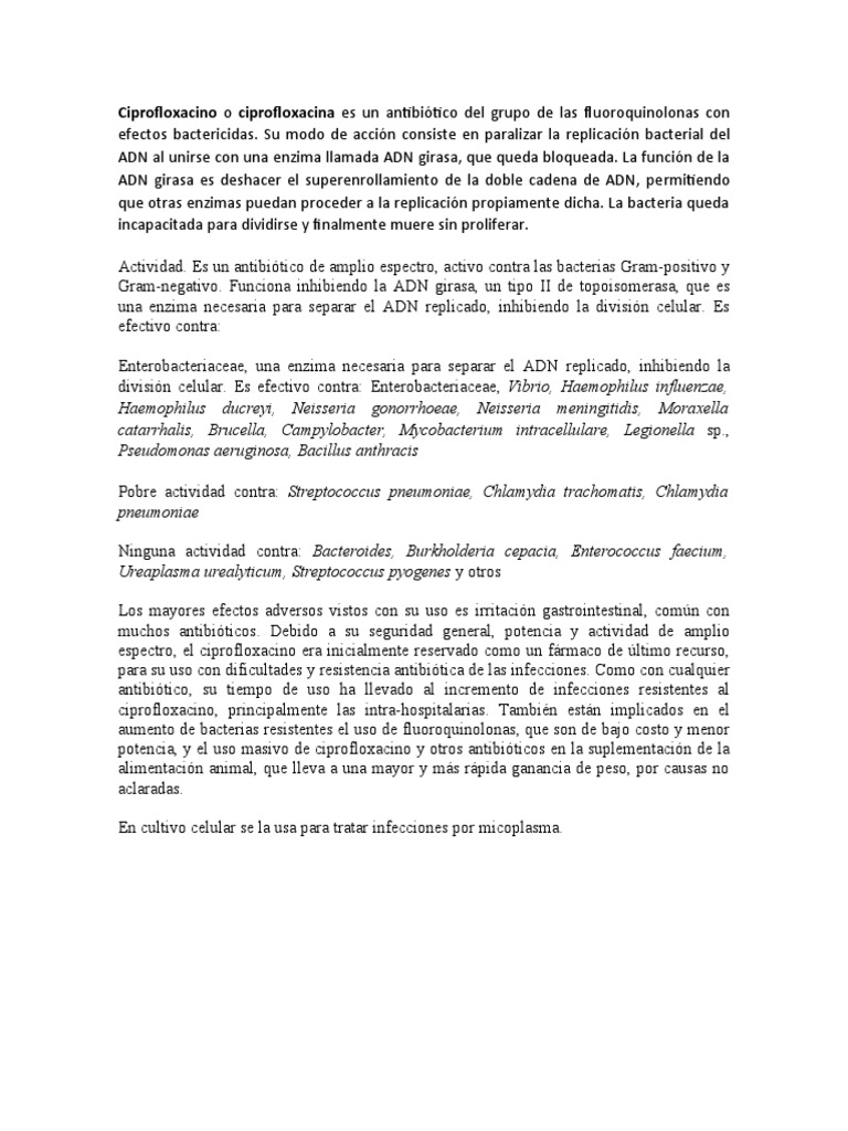 Can Flagyl Be Taken With Ciprofloxacina