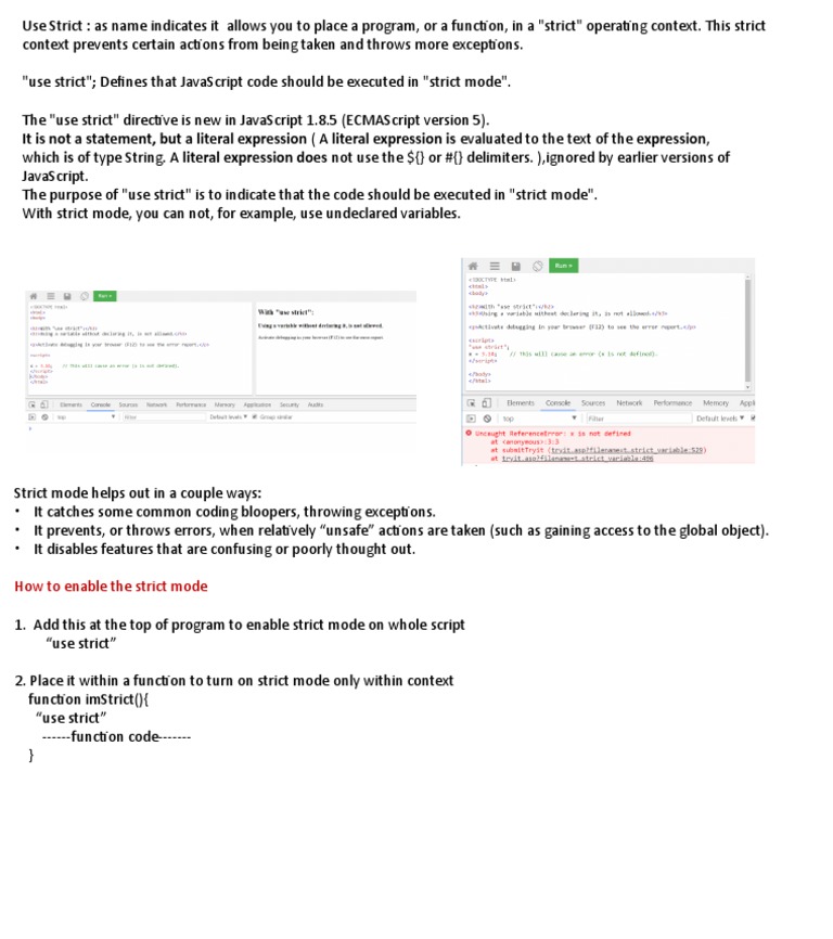Use Strict | PDF | Computers