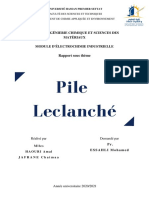 Rapport Pile Leclanché