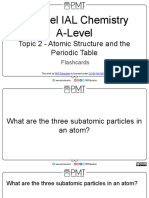 Flashcards - Topic 2 Atomic Structure and The Periodic Table - Edexcel IAL Chemistry A-Level