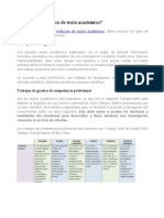 ¿Cuáles Son Los Tipos de Texto Académico?: Trabajos de Divulgación