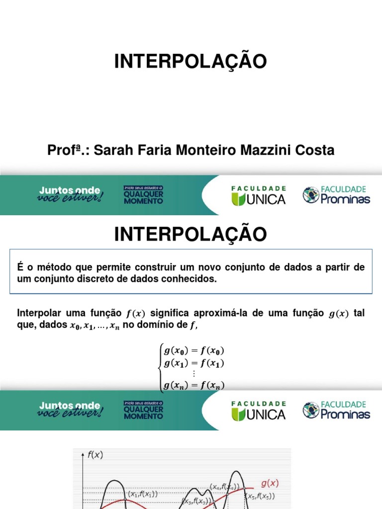 INTERPOLAÇÃO | Download grátis PDF | Interpolação | Polinomial