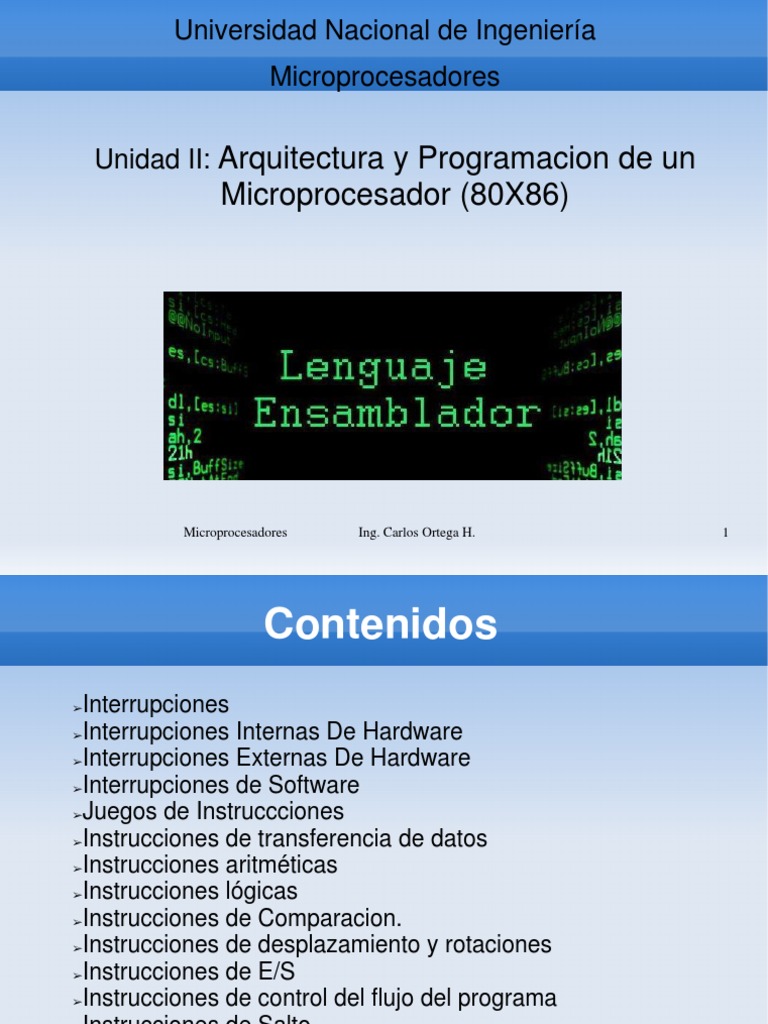 Arquitectura y Programación del 80X86 | PDF | Programa de computadora ...