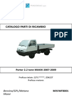 Piaggio Porter 2.2 Tonn Maxxi 2007-2009