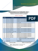 Cronograma Inicio 1 de Marzo 2023