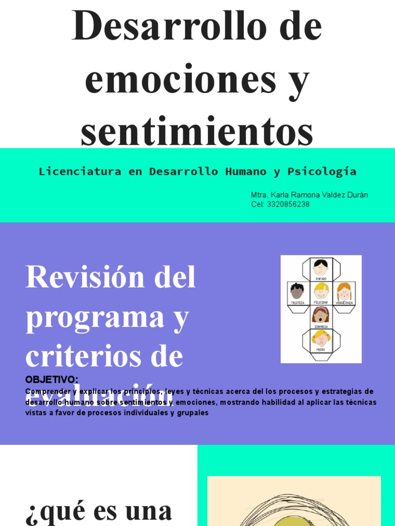 Desarrollo de Emociones y Sentimientos | PDF | Relaciones personales ...