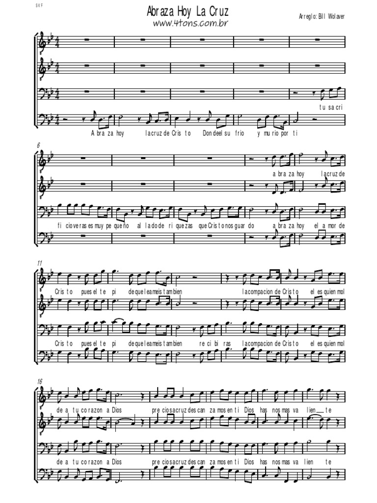 Cuarteto-Abraza Hoy La Cruz | PDF