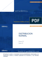 Estadística General Semana 05 Sesión 09.1 2023-1 Distribucion Normal