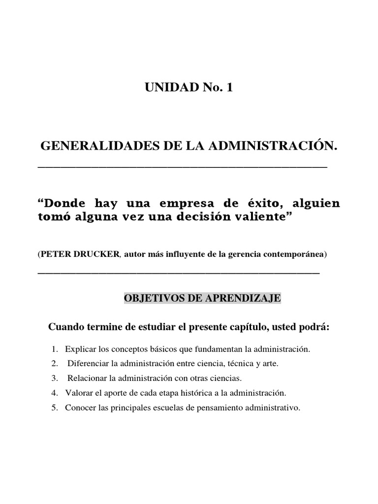 Generalidades de la Administración | PDF | Método científico | Conocimiento
