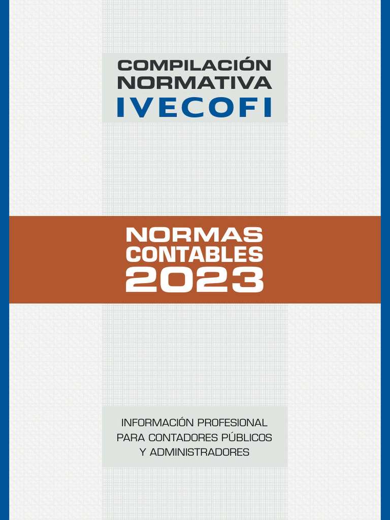 Normas Contables IVECOFI 2023 | PDF | normas internacionales de ...