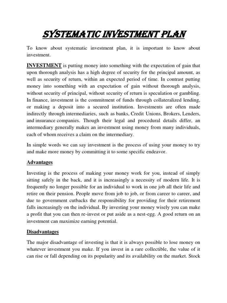 ARTICLES RELATED TO SYSTEMATIC INVESTMENT PLAN visual data 2