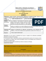 ESQUEMA PROYECTO No. 3 2022-2023 Quimica