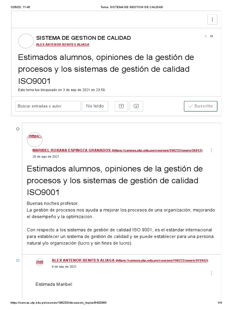 Sistema de Gestión de Calidad ISO 9001 | PDF | Calidad (comercial ...