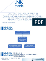 Calidad Del Agua para El Consumo Humano