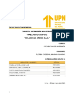 Entregable 2. Proyectos de Inversion