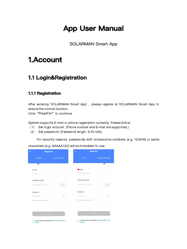SOLARMAN Smart App User Manual | PDF | Wi Fi | Password