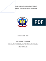 5.2 Laporan Hasil Karya Dan Prestasi Terkait Keterampilan Berkomunikasi Yang Efektif Secara Lisan