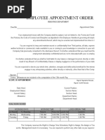 Appointment Letter Format-1