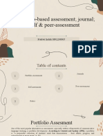 Portfolio-Based Assessment Journal Self & Peer-Assessment