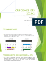 Inscripciones Ets 2023/2