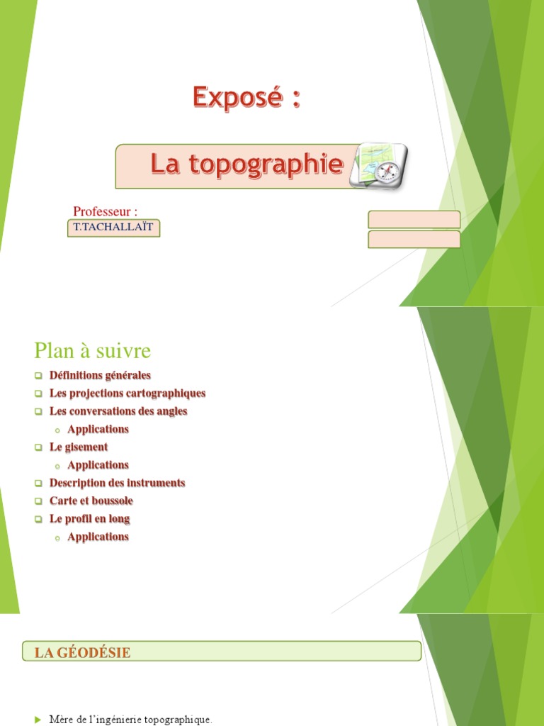 Cours de topographie détaillé PDF | PDF | Système de positionnement ...