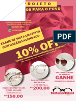 Panfleto Promoção Ótica Rosa