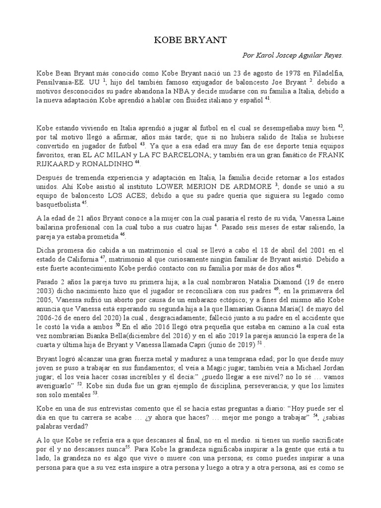 Kobe Bryant-AGUILAR REYES Karol Joscep | PDF | Kobe Bryant | Asociacion ...