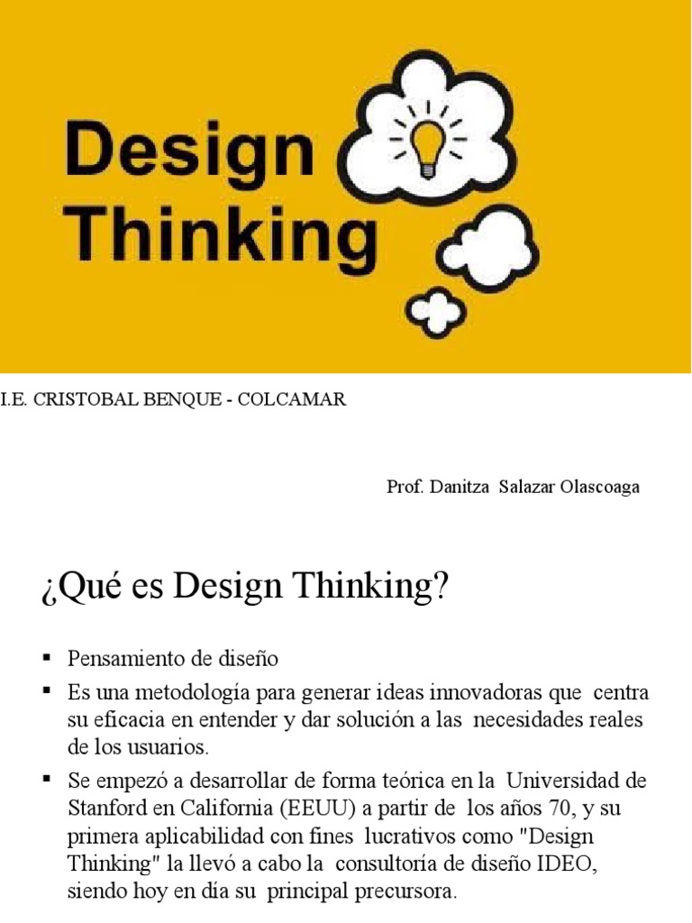 Design Thinking: Metodología y Proceso | PDF | El pensamiento de diseño ...