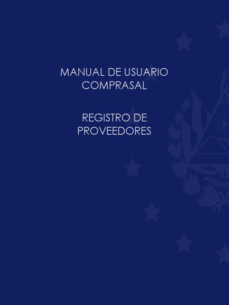 Guía para Registro de Proveedores en Comprasal | PDF | Informática ...