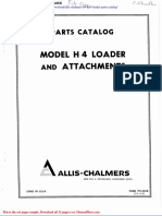 Allis Chalmers h4 Hd4 Loader Parts Catalog