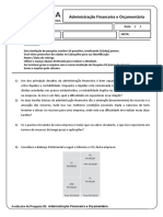 AvaliaÃ Ã o de Pesquisa 01 - AdministraÃ Ã o Financeira e OrÃ Amentã¡ria