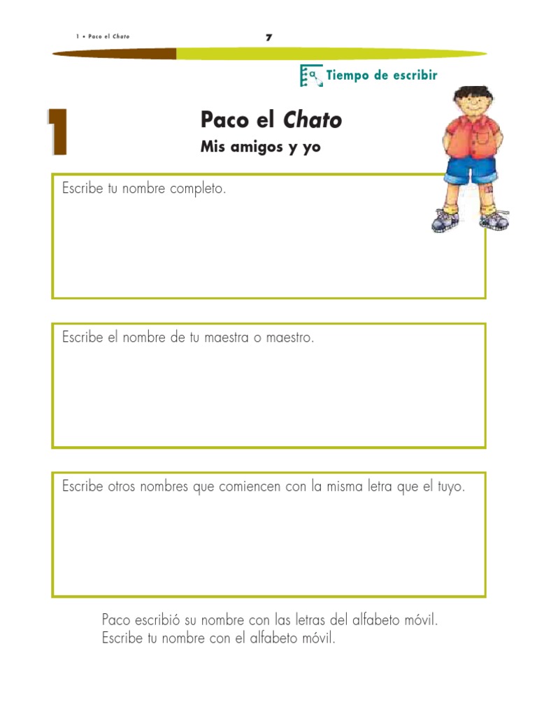 1 Libro de ActividadesPaco El Chato | PDF