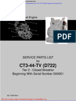Carrier Ct3 44 TV d722 Diesel Engine Service Parts List