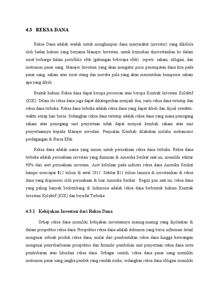 4.3 Reksa Dana - Kel 2 Teori Porto | PDF