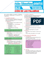 La Formación de Las Palabras para Tercer Grado de Secundaria