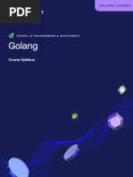 Golang Course Syllabus cd11970