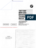 1987 1988 BMW 528e Electrical Troubleshooting Manual