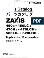 Hitachi Zaxis zx450 500 520 650 850 3 Parts Manual