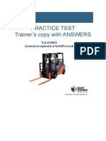 PRACTICE TEST Forklift TLILIC0003 Trainers Copy With ANSWERS 1 1