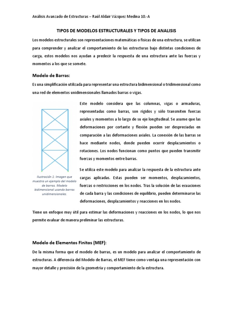 Tipos de Modelos Estructurales | PDF | Método de elementos finitos ...