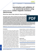 Quantitative Determination and Validation of Avermectin B in Commercial Products Using Quantitative Nuclear Magnetic Resonance Spectros