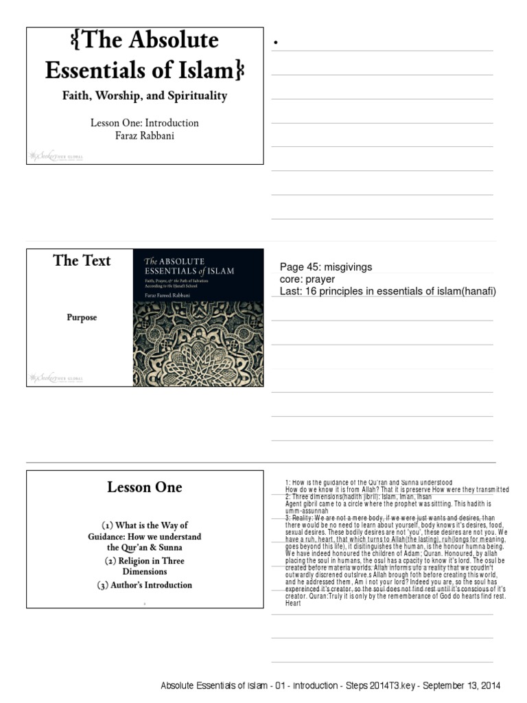 Absolute Essentials Of Islam 01 Introduction Steps 2014t3