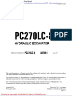 Komatsu Crawler Excavator Pc270lc 8 Shop Manual