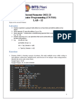 Second Semester 2022-23 Computer Programming (CS F111) LAB - 12