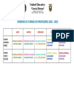 Horario de Turnos de Maestros - 2