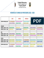 Horario de Turnos de Maestros